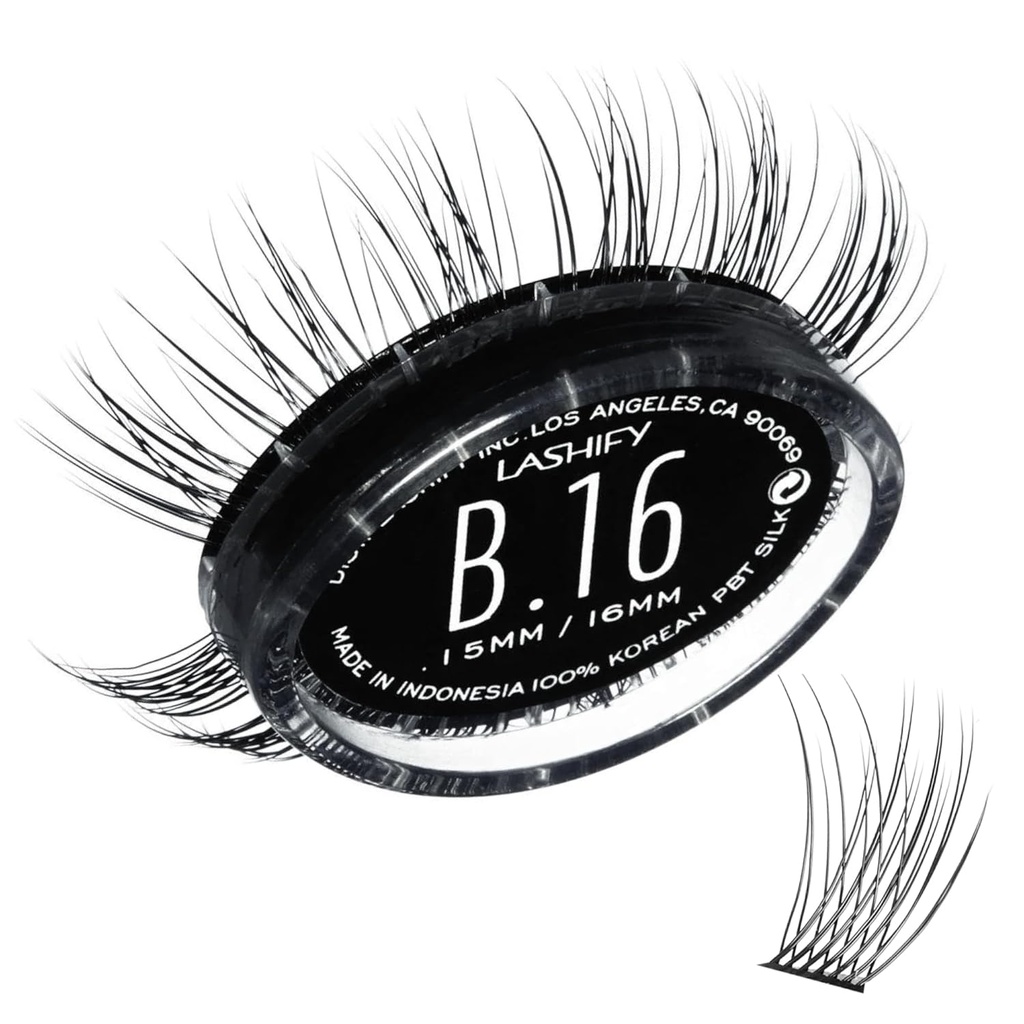 Lashify Bold 16mm Gossamer Wimpern Extensions Refill, Schwarz, DIY False Lashes für einen natürlichen Look