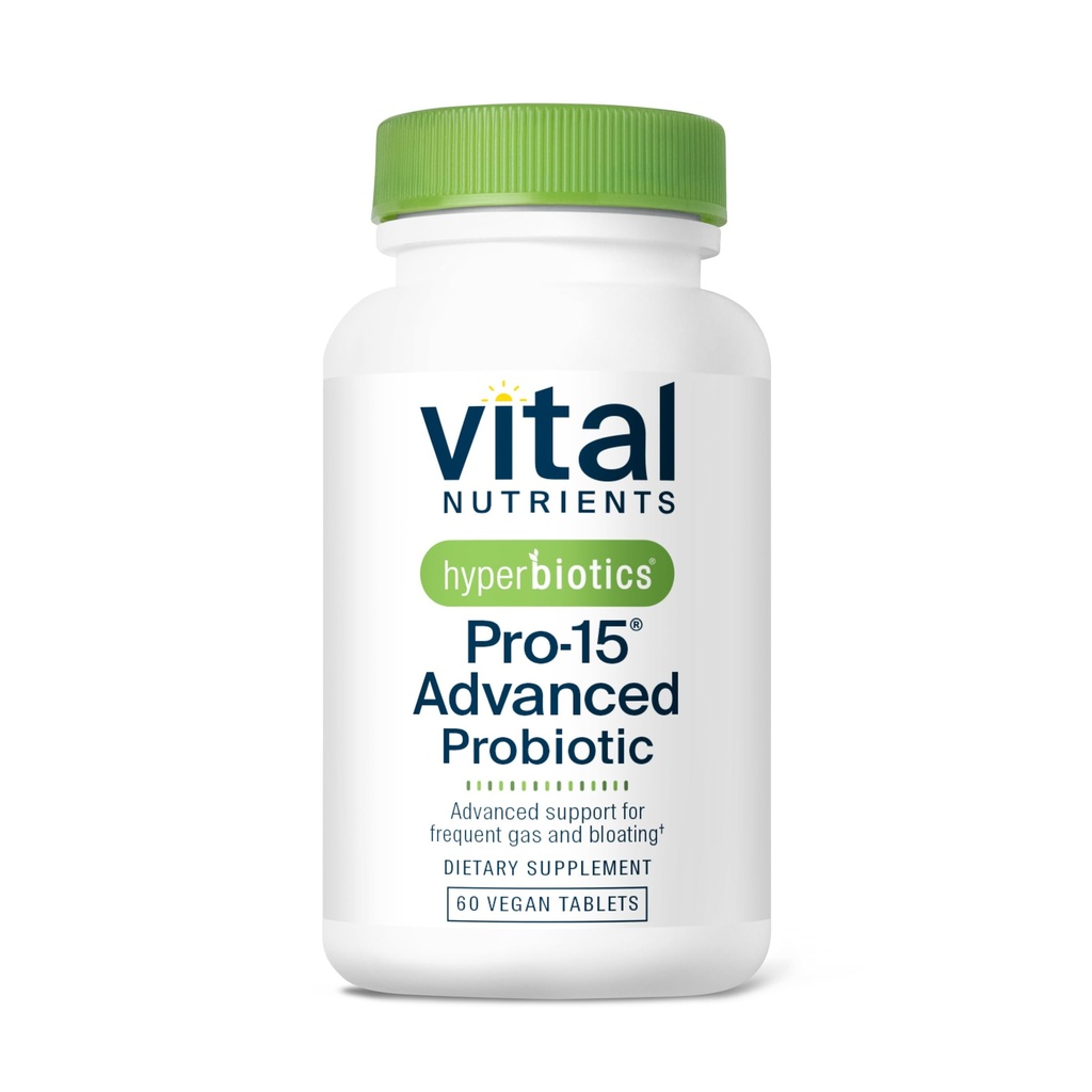 Hyperbiotiques Nutriments vitaux Pro-15 Probiotiques avancés pour les femmes et les hommes