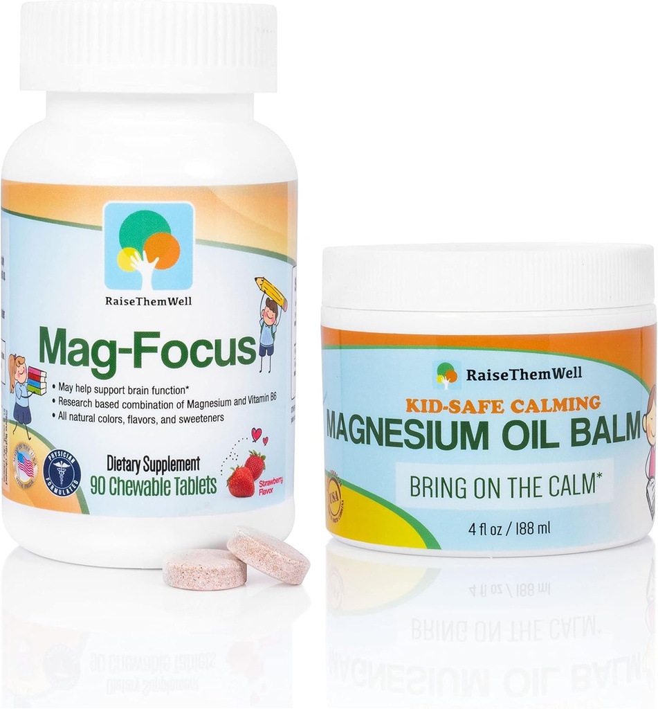 Supplément de magnésium naturel pour enfants et enfants au goût de fraise