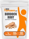 BulkSupplements.com Burdock Root Extract Powder - Burdock Root Powder, Herbal Supplement - Vegan & Glutenfrei, 1g pro Servierung, 100g (3,5 oz) (Pack von 1)