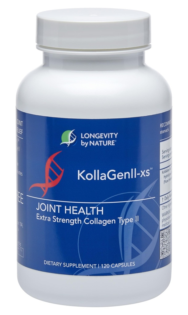 Langlebigkeit von Nature KollaGen II-xs - Kollagen mit Glucosamin und Chondroitin, 120 Kapseln Nahrungsergänzung