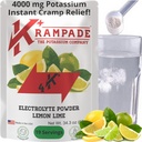 Krampade Original Lemon Lime 4K, 4000 mg Kalium Instant Cramp Relief Elektrolytisches Getränk Pulver | Entworfen für Sportler und Crampers | 19-Serving Resealable Pouch