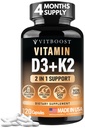 VITBOOST Vitamin D3 K2 Complex - leicht zu schlucken - Vitamin D (D3) 5000 IU (125 mcg) & K2(MK-7) 90 mcg | Non-GMO | Gluten-Free | USA Made | 120 Kapseln