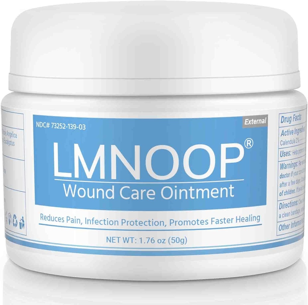 LMNOOP® Poinçon de lit, crème de guérison de plaie Traitement de la peau Protection des infections Poinçon de premiers soins pour les litières et les plaies Diabétique Venus Pied et jambes Brûlures