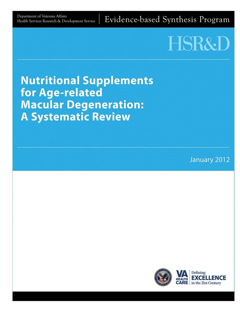 Suppléments nutritionnels pour la dégénérescence maculaire liée à l'âge: une revue systématique