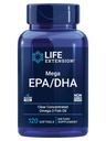 Life Extension Mega EPA/DHA, Omega-3 Fettsäuren, Herz- und Hirngesundheit, Non-GMO, Glutenfrei, 120 Softgele
