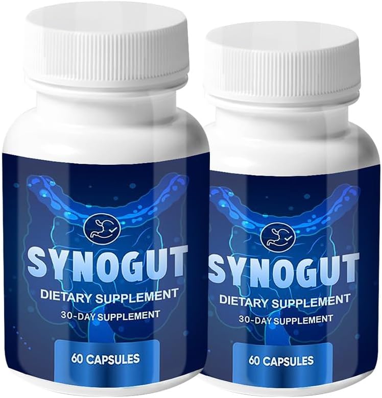 (2 packs) Synogut - Piles Synogut pour le soutien digestif Gut Health (120 capsules - 2 mois d'approvisionnement)