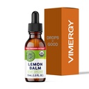 Supplément à base de baume de citron biologique Vimergy – 175 mg de 10:1 Extrait de baume de citron par portion, peut être utilisé dans le thé - USDA certifié biologique, non-OGM, sans alcool – 30 mL (1 mL/Serveur)