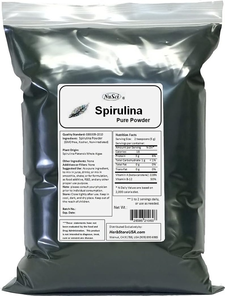 Spirulina Pulver 500g (1.1lb) Frische Schüttung