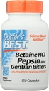Ärzte Beste Betaine HCL Pepsin und Gentian Bitters, Glutenfrei, 120 Kapseln (Pack von 1)