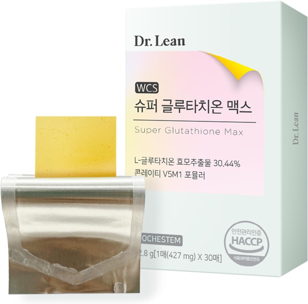 Dr. Lean Super Glutathione Max – 427mg High-Potency Strips mit Milchdistel, Collagen & Hyaluronsäure | Fast-Melt ODF, Antioxidans, Haut &amp; Leberunterstützung, K-Beauty, Made in Korea (30 Streifen)
