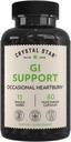 Supplément de soutien GIG Crystal Star (60 gélules) – Supplément santé Herbal Gut Cela apaise les brûlures d'estomac occasionnelles et soutient le reflux acide – Ginger, Slippery Elm Bark & Betaine HCL – Non-OGM