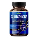 GriMed Glutathione 11,200mg - X10 Power mit Milchdistel, NAC, Collagen, Vitamin C - Cellular Wellness, Radiant Skin - USA Made & Tested (150 Count (Pack von 1))
