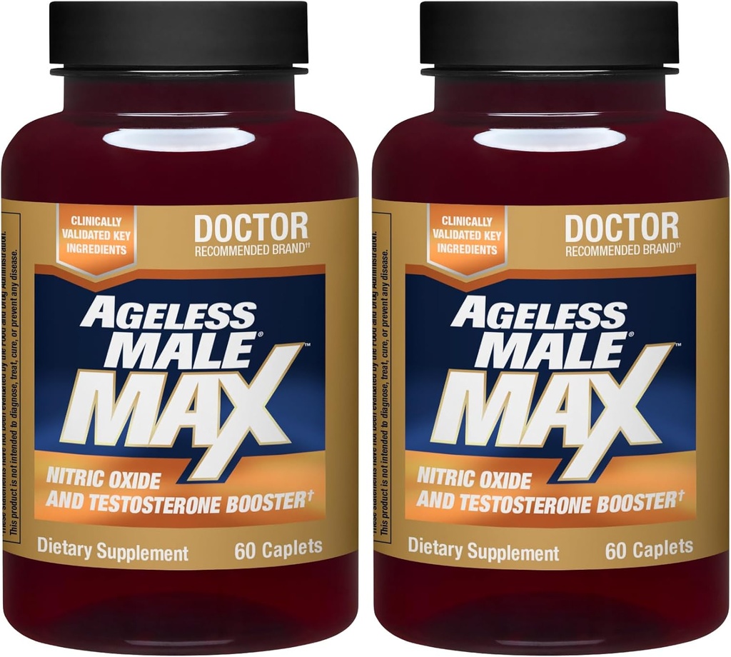 Alterless männlich Max Total Testosteron Booster Supplement für Männer, 120 Caplets