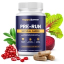 Happy Runner: Pre-Run - Améliore la respiration, Amélioration de la livraison d'oxygène, Efficacité respiratoire, Améliore l'endurance, Booster d'oxyde nitrique, Amélioration du débit sanguin, Suppléments de course, Santé cardiovasculaire