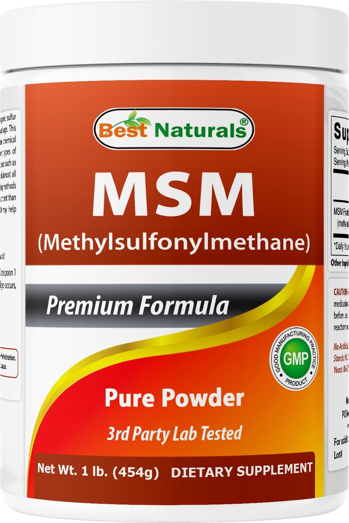 Best Naturals 100% reines MSM Pulver, 1Lb