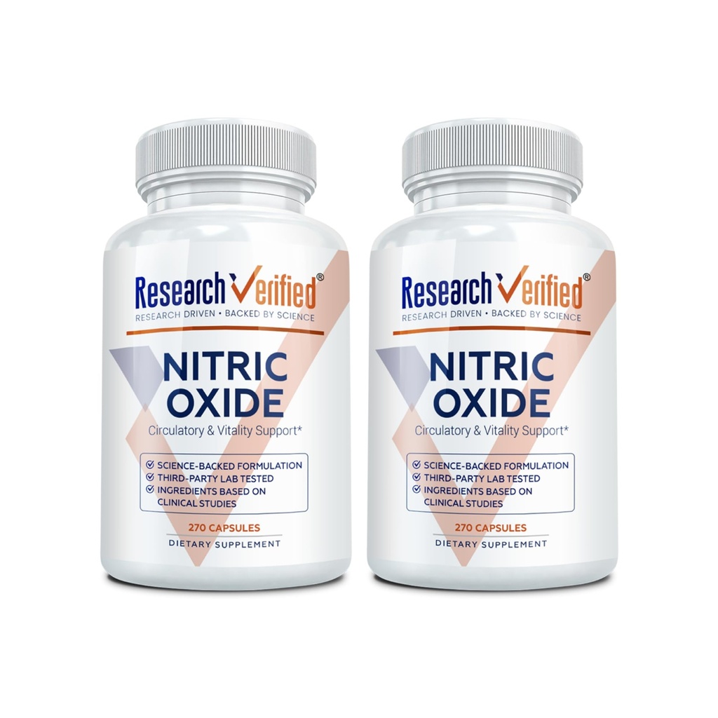 Forschung Verified Nitric Oxid - mit L-Arginin und L-Citrulline - Premium Muscle Building Nitric Oxide Booster - 270 Count - 2 Flaschen
