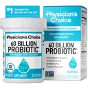 Choix du médecin Probiotiques 60 milliards CFU - 10 souches + Prébiotiques organiques - Santé immunitaire, digestive et gorgée - Soutien à la constipation occasionnelle, à la diarrhée, au gaz et au ballonnement - pour les femmes et les hommes - 30ct