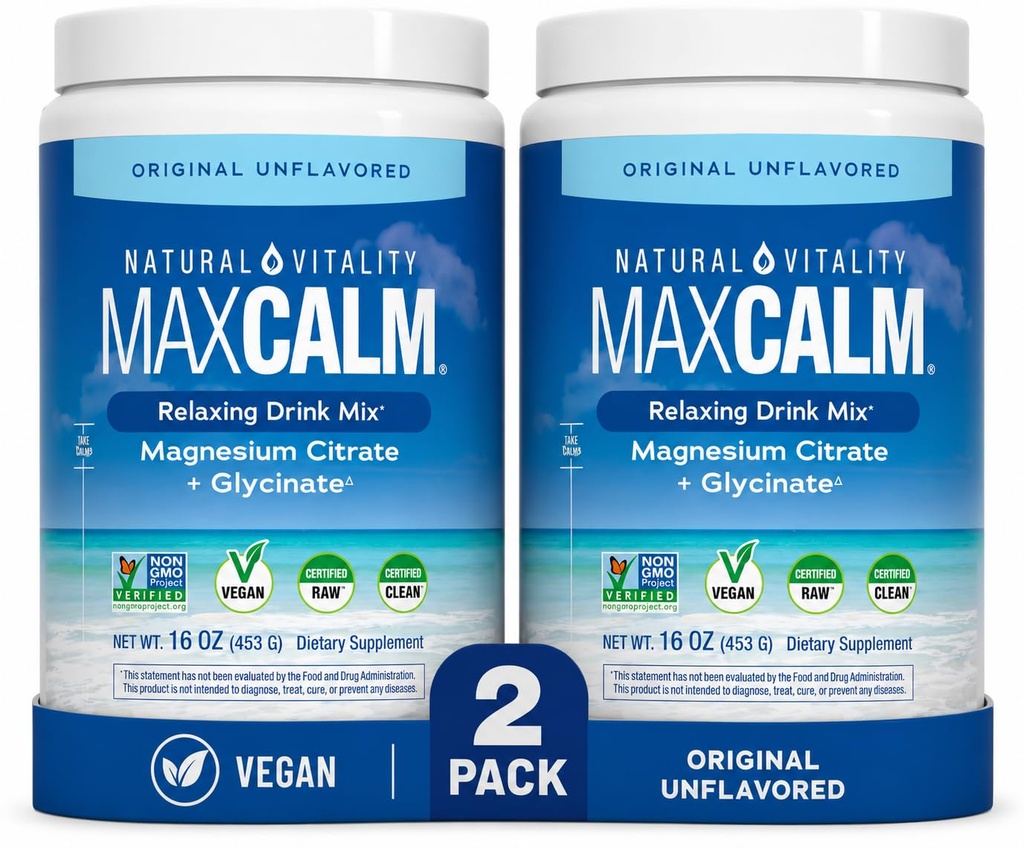 Natürliche Vitalität natürliche Magnesium-Kamm (2 Flaschen von 16 Unze)