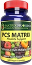 PCS Matrix - niedrigere PSA-Stufen für gesunde Prostata - 100% natürliche Inhaltsstoffe: Saw Palmetto, Rabdosia, Scute, Plantago Focium, Chrysantaomum, Ganoderma, Lotus Seed - Vegan Capsules (120ct)