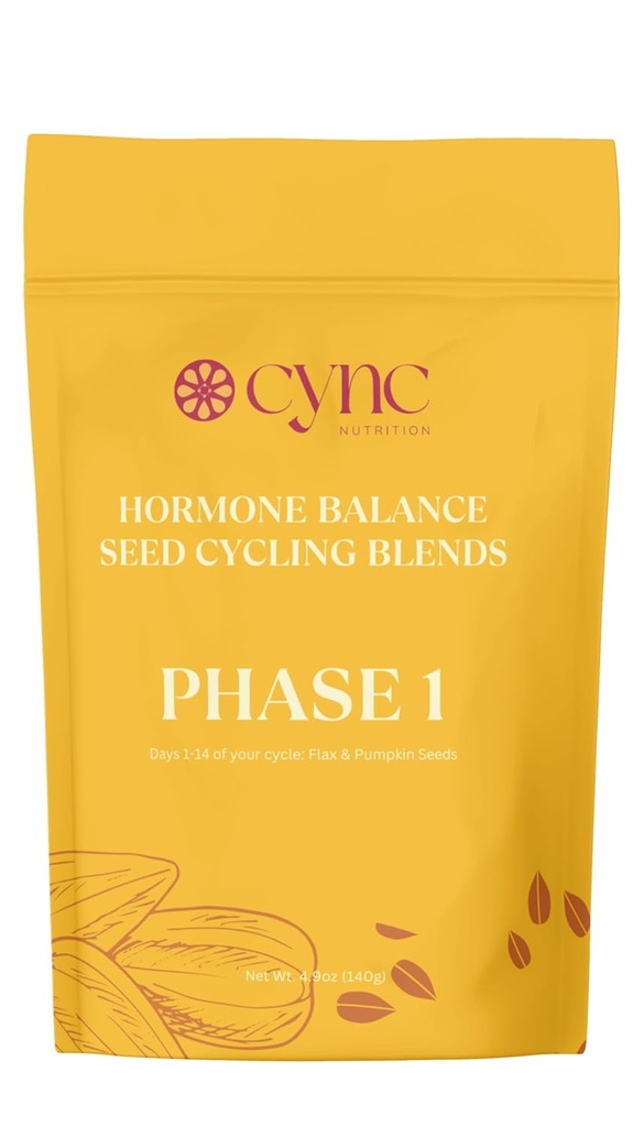 Organic Seed Cycling Kit | PMS PCOS und Endometriosis Relief | Cycle Syncing Kit Zahnkrämpfe, Hormonale Akne, Mood Swings und General PMS | PMDD Support | 100% Plant Based | Progesterone Support