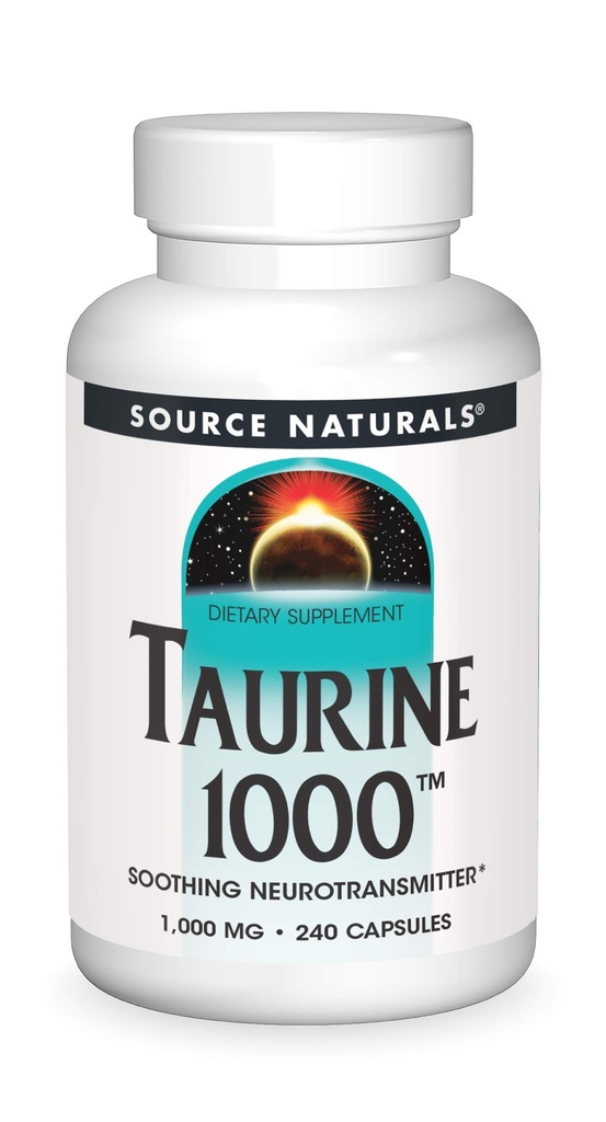 Quelle Naturals Taurine, Beruhigende Neurotransmitter*, 1000mg - 240 Kapseln