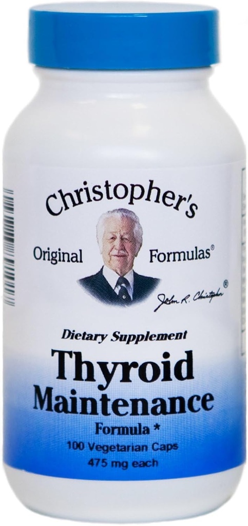 Formules originales de Christopher Thyroïde Formule d'entretien Capsule, 100 Compte