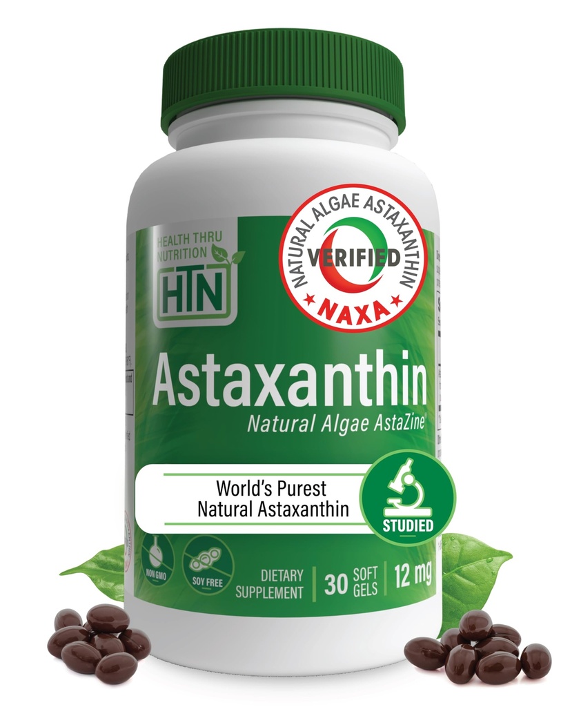 Santé Thru Nutrition Astaxanthin Triple Strength 12mg Supplément 30 Softgels