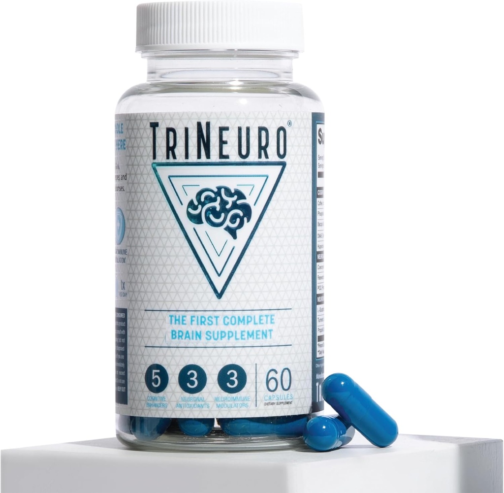 Daily Brain Supplement, NSF Certified, Neurosurgeon Formuliert Nootropic, um Gedächtnis zu verbessern, Cognition & Unterstützung Gehirn Gesundheit mit Resveratrol & Glutathione, 60 Portionen