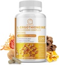 Mushroom Complex Capsules Supplements, 9 in 1 mit L-Ergothioneine, Glutathion, Lions Mane, Reishi, Cordyceps, Organische Pilzextrakte für Immun- und Antioxidantienunterstützung 120 Counts-Non GMO, Vegan