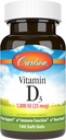 Carlson - Vitamin D3, 1000 IU (25 mcg), Knochengesundheit, Muskelgesundheit, Cholecalciferol, Vitamin D Nahrungsergänzungsmittel, Vitamin D3 Weichgel, 100 Weichgel