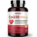 ZEBORA CoQ10-300mg-Softgels mit PQQ, BioPerine & Omega-3, 120 Portionen Coenzym Q10 (Ubichinon) Beilage für High-Absorption, Leistungsstark-Antioxidant, Unterstützung Herz-Gesundheit & Energie-Produktion