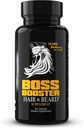 Bossman Boss Booster Supplement – 60 Capsules – MSM and 10,000 MCG Biotin Beard Growth Vitamins for Men – 30-Day Supply