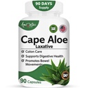 Cape Aloe Natürliche Laxative Ergänzung-Verstopfung Relief- Regulate Bowel - All-Natural pflanzliche Detox- Gewicht-Management-Ergänzung- Verdauung Hilfe Diät- Nahrungsergänzung- 90 Caps- Non-GMO