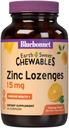 Bluebonnet Nutrition Erdnüsse Zink Lozenges 15mg Chewables, Plus 100mg Vitamin C, Sojafrei, Glutenfrei, Kosher Certified, Dairy-Free, Vegan, Orange Flavored, 60 Lozenges