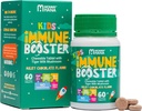 Supplément de soutien immunitaire pour les enfants – Vitamine D, Champignon au lait de tigre, Colostrum, Prébiotique - Complete Gut & Immune Boost, Support naturel pour les immunes respiratoires pour les enfants et les tout-petits–60 Taste Chocolate Chewable