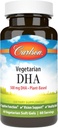 Carlson - Vegetarische DHA, 500 mg DHA, Pflanzenbasiert, Sustainable aus Algae, Gehirnunterstützung, Stimmungsgesundheit, 60 Softgels