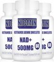 Liposomal NAD+ 500mg with TMG 300mg, Actual NAD+ Supplement (Not a Precursor) More Efficient Than NMN, Nicotinamide Riboside Alternative for Cell Energy, Healthy Aging and Muscle Repair 180 Capsules