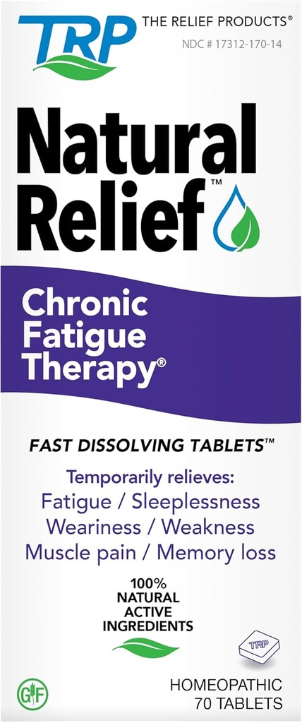 The Relief Products Chronic Fatigue Therapy - 100% natürliche Wirkstoffe - Fatigue, Schwäche, CFS, Reifen - Fast Dissolving Tablets - 70ct