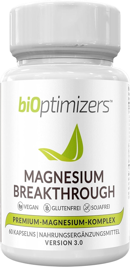 Supplément par rupture de magnésium - A 7 formes de magnésium: Glycinat, Malate, Citrate, et plus - Supplément naturel sommeil et cerveau - 60 Capsules