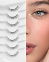Natürliche Lashes natürliche Wimpern kurze Wimpern Natürliche Look Falsche Wimpern Wispy Eye Lashes 10mm kleine Lashes Fake Lashes K50