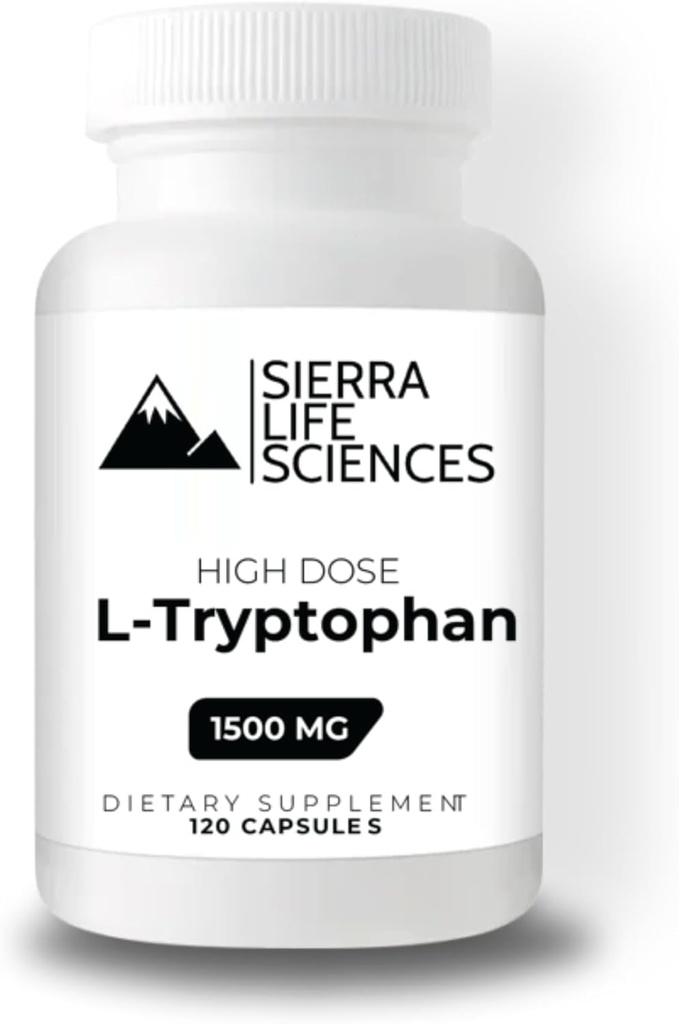1500mg High Dose L-Tryptophan Max in Easy-to-Swallow Capsules | Glutenfrei, Non-GMO | 40 Servietten (Einzel)