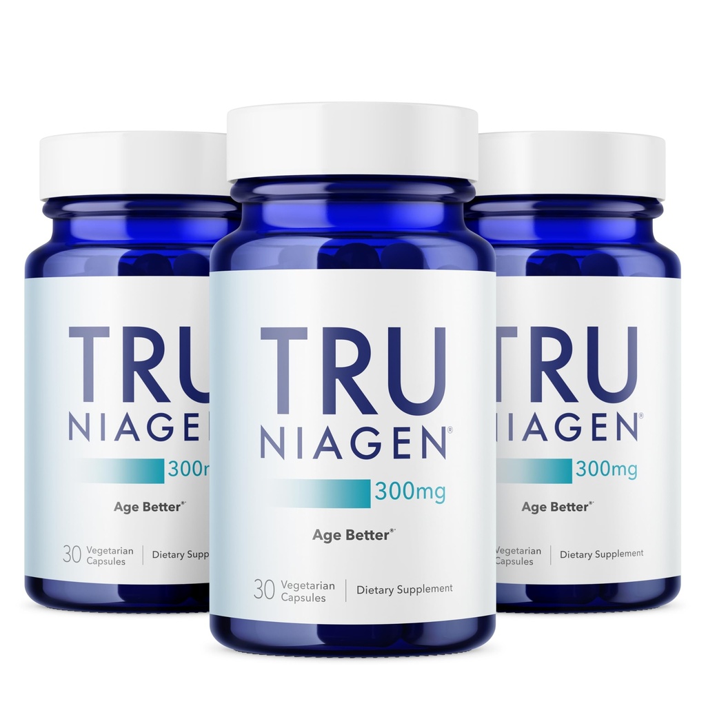 TRU NIAGEN Breveté NAD supplément pour l'anti-vieillissement et la régénération cellulaire, 300mg Niagen, 30servages