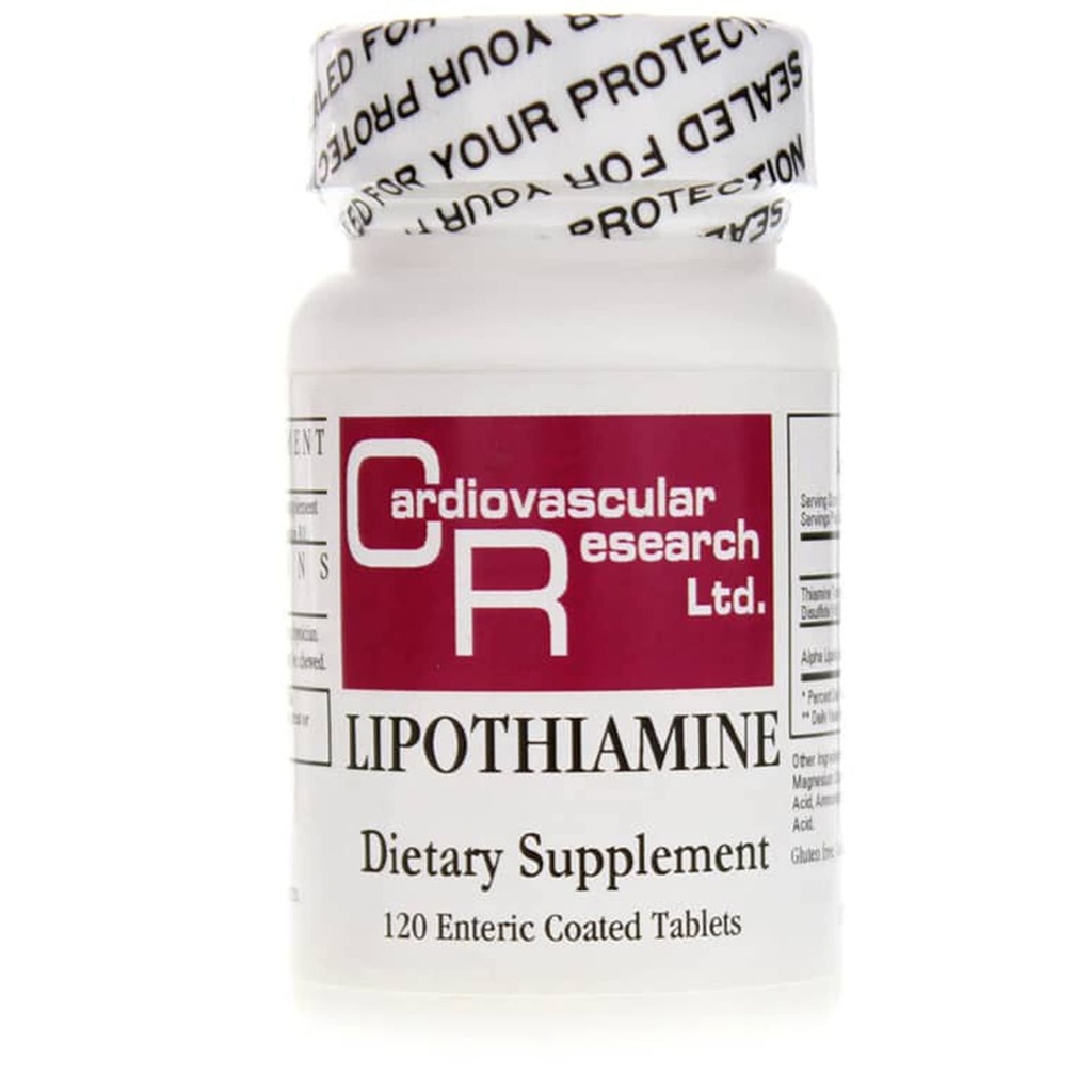 Herz-Kreislauf-Forschung Lipothiamin B Supplement 120 Tabletten - Vitamin B1 Jetzt mit Alpha Lipsäure - 1 X 120 Zähler