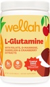 Wellah L-Glutamin Pulver Tropical Punch (50 Servierungen) - 5g L-Glutamin Per Servieren, mit Stevia gesüßt