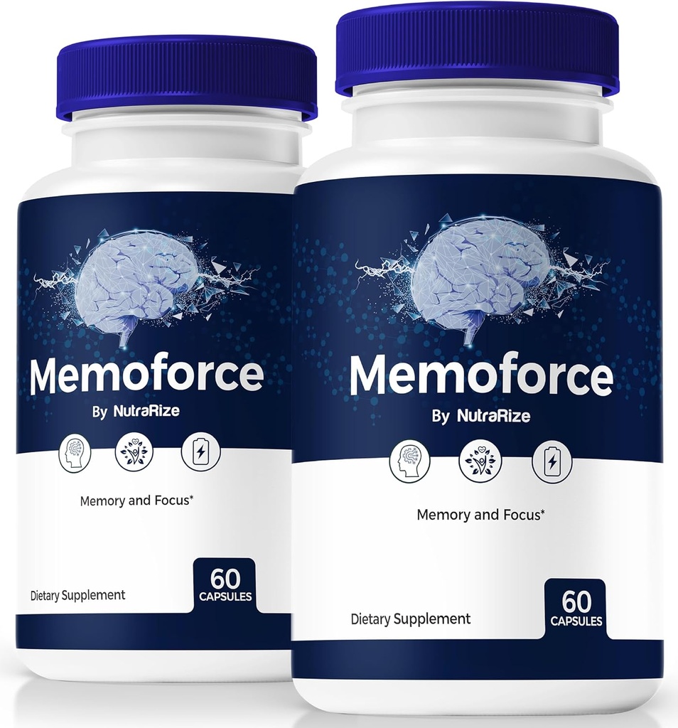 (2 Pack) Memo Force Pillen, Entsperren Sie Ihr volles Potenzial mit Memo Force Capsules - Unterstützt Gedächtnis, Fokus & Konzentration, für ausgewogene Gesundheit und Funktion, offizielle Memo Force Bewertungen (120 Kapseln)