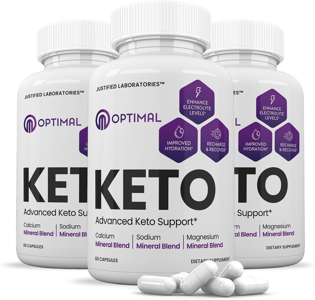Laboratoires justifiés (3 Pack Optinal Max Keto Pills 1275MG Nouvelle formule et améliorée contient du vinaigre de cidre de pomme extra vierge huile d'olive poudre de thé vert feuille 180 Capsules