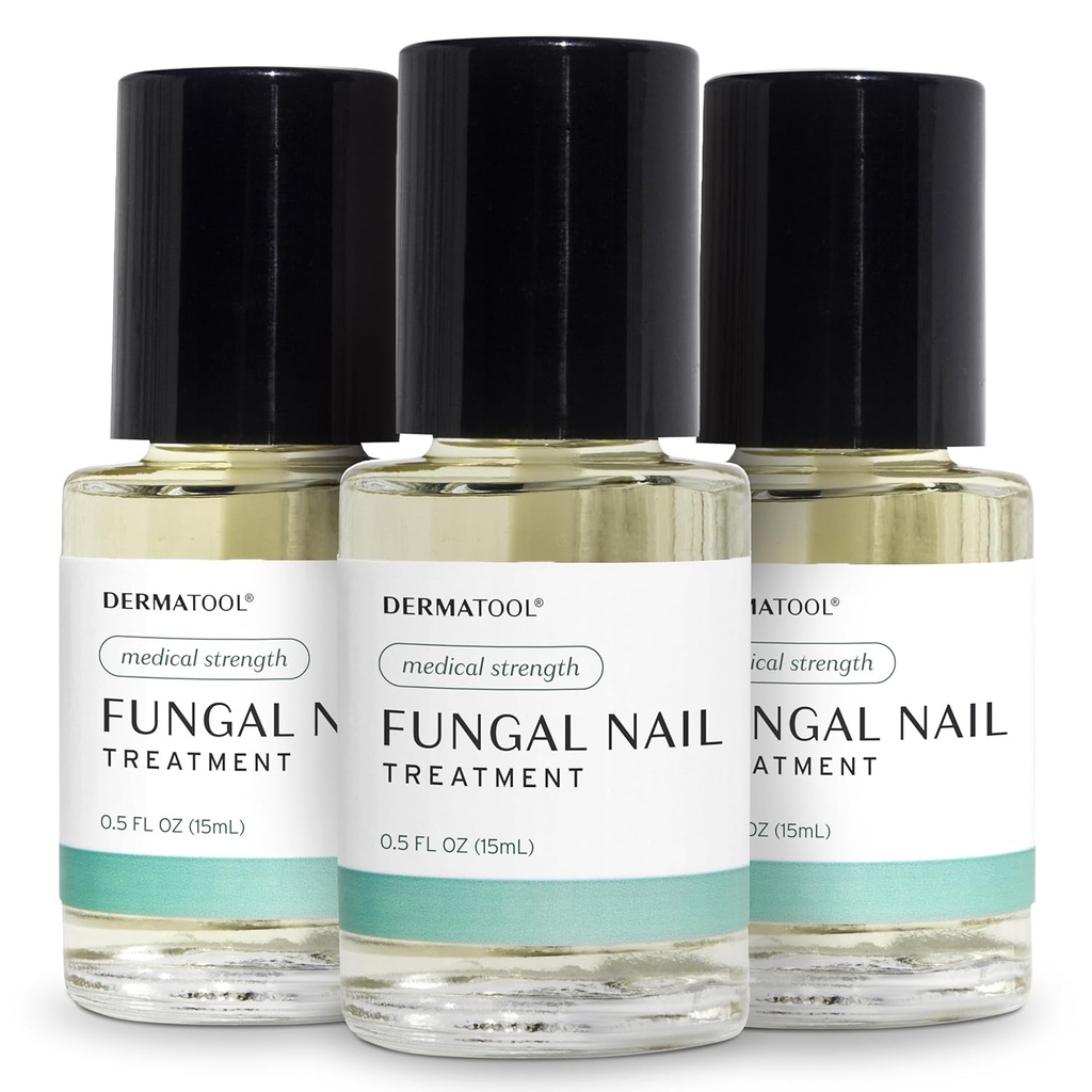 Traitement des champignons des Toenail Solution antifongique extra-résistante et traitement des champignons des ongles pour les Toenail - Réparation des ongles fongiques endommagés, jaunes, épais, décolorés - Onglets - Paquet de 3