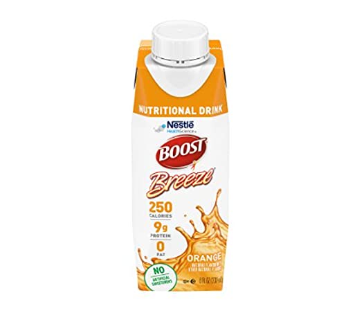 Boost Breeze 18620000 Supplément oral Orange 8 oz. Carton prêt à l'emploi, boîte de 24