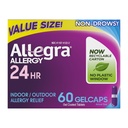 Allegra Adult 24-Stunden Allergy Relief Gelcaps, Non-Drowsy Indoor und Outdoor Allergy Medicine, 180 mg Fexofenadine HCI Antihistamin Pille, 60-Count